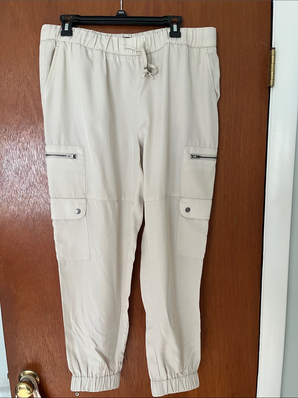Banana Republic Cream Utility Cargo Jogger Trousers